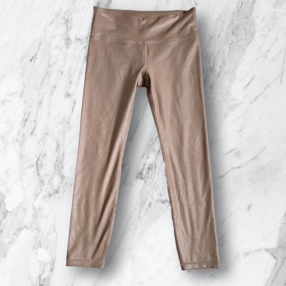 Athleta Elation Beige High Waisted Shimmer Leggings Size MP NWT - Picture 13 of 13